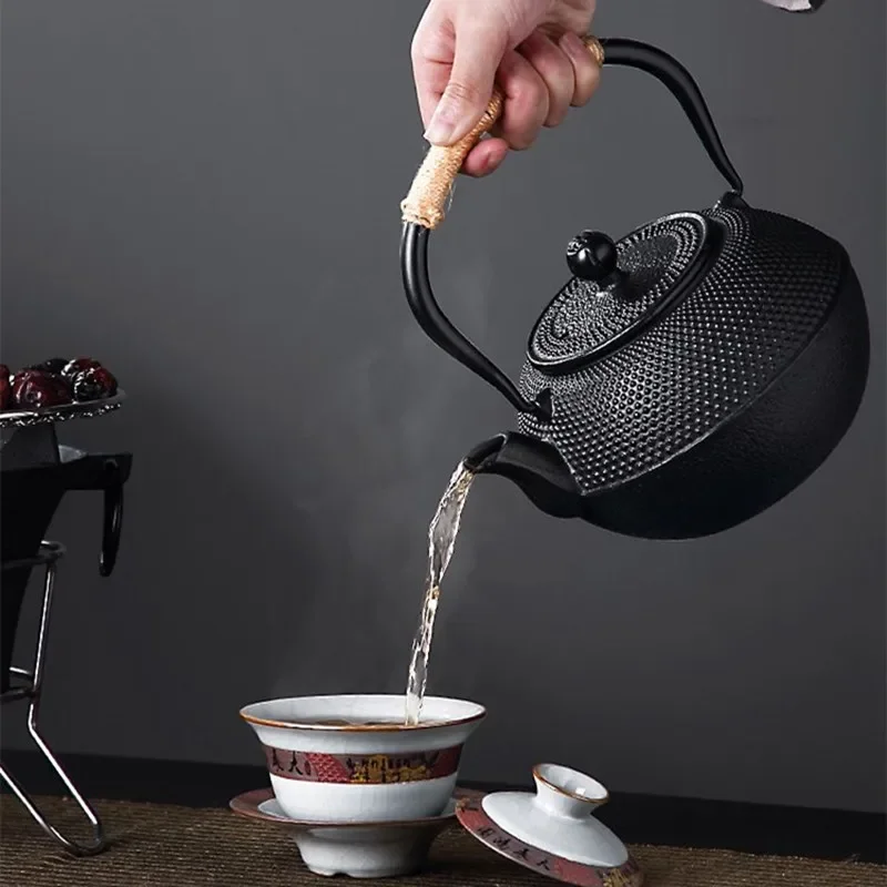 Cast Iron Teapot, Water Boiling Kettle, Healthy No Coating, Household Tea Making Pot, Teaware, Japanese Tetsubin, Iron Bottle