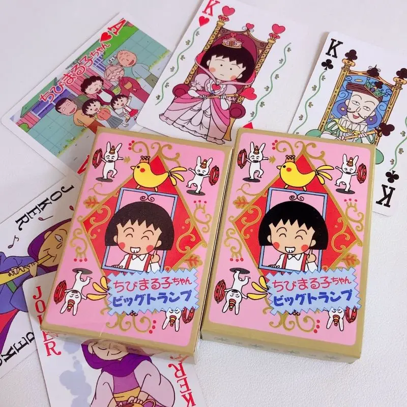 cartas-de-baralho-com-estampa-de-desenho-animado-chibi-maruko-chan-acessorios-para-jogo-de-tabuleiro-landlord-brinquedos-para-festas-lazer-e-entretenimento-para-amigos