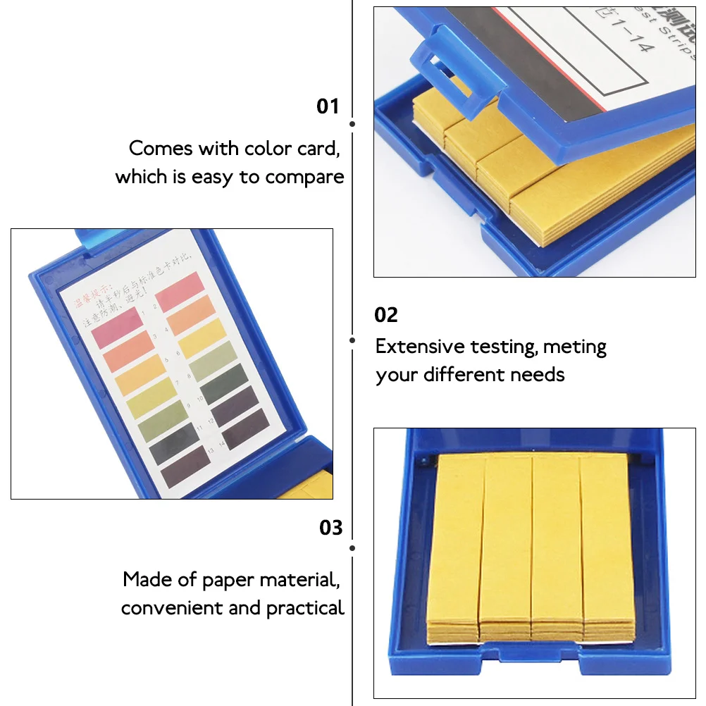 

Test Water Strips Soil Acidity Meter Paper Test Papers Ph Strips Ph Testing Paper Practical Waterproof Plastic Box Color Card