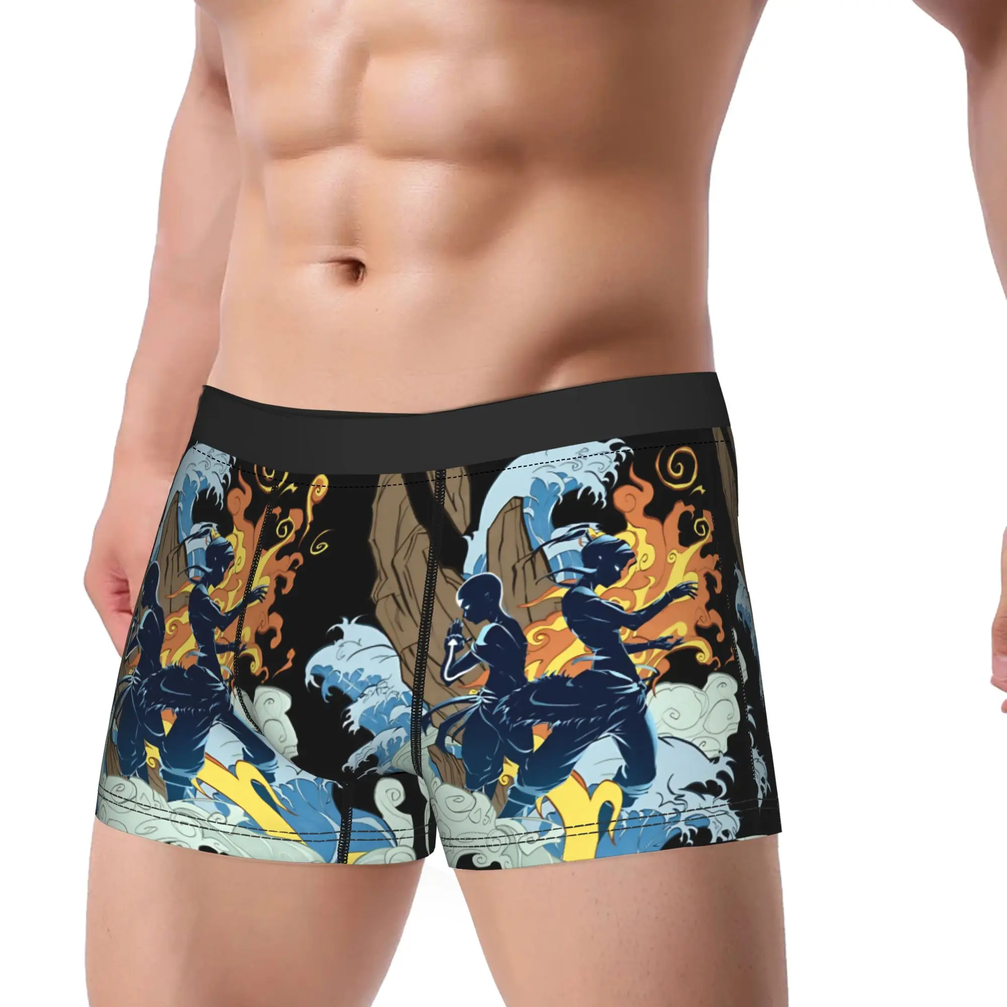 Two Avatars Japanese Anime Underwear  Males Underpants Custom DIY Comfortable Boxer Shorts Quality Shorts Briefs Plus Size 2XL