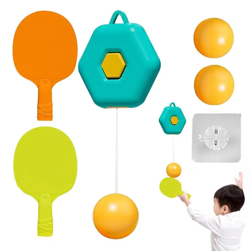 

Portable Table Tennis Exerciser Adjustable Pingpong Door Exerciser Game Tennis Balls Training Sparring Equipment With Racket And