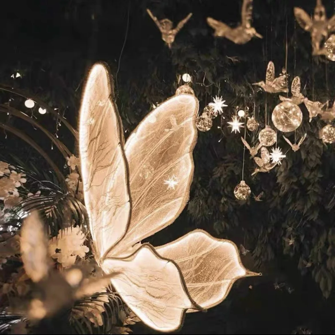 decoracao de casamento luz teto borboletas led lampadas romanticas pista de carga de estrada em luzes de palco de festa 01