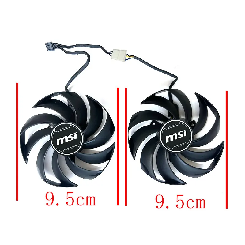 95MM New MSI GeForce RTX4060 4060ti 4070 VENTUS 2X BLACK OC Graphics Card Replacement Fan PLD10010S12HH