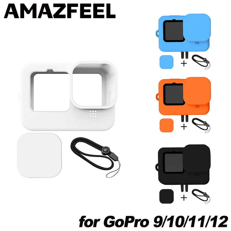 30pcs for GoPro Hero 12/11/10 Black Case Silicone for Go pro 11 9 10 12 Protective Cases Cover Lens Shell Camera Accessories