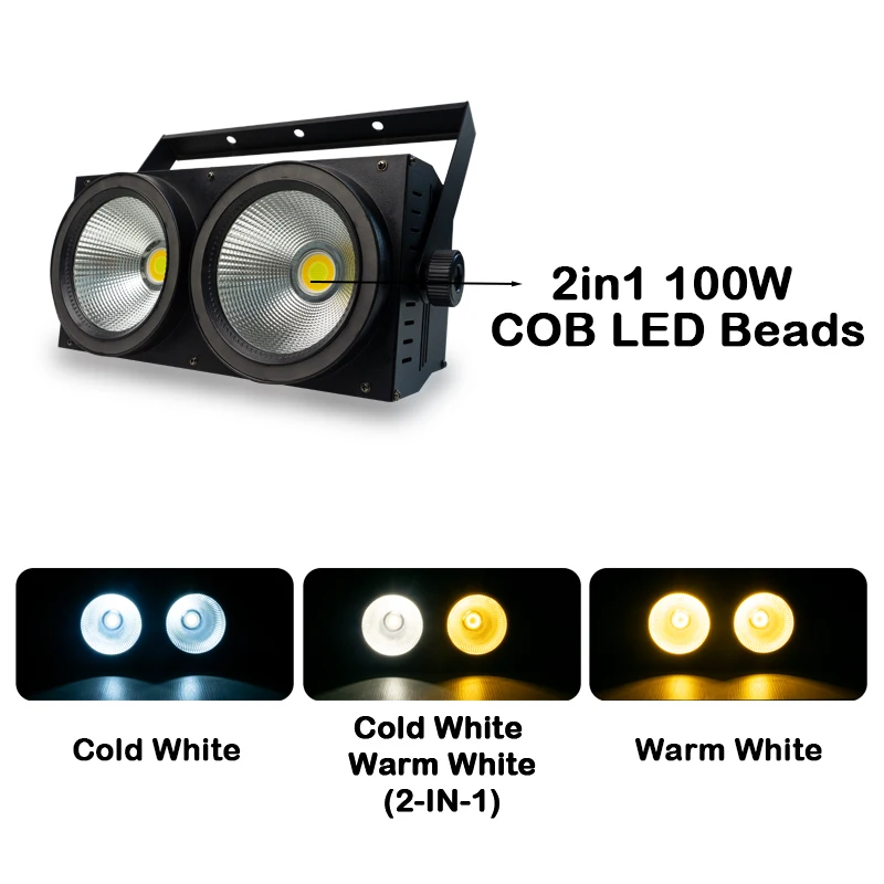 200W Audience Blinder Lights RGBW 2Eye LED COB Par Lights With Ring DMX512 DJ Washer Disco Party Stage Lighting Lighting For Bar