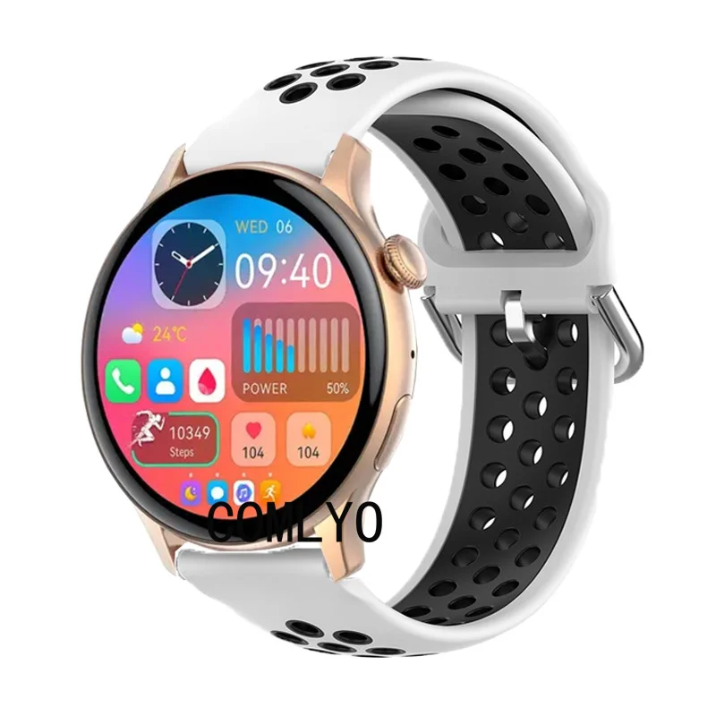 Band For AMOLED HK85 Smart Watch Strap Silicone Breathable Sports belt Women men Screen Protector Film