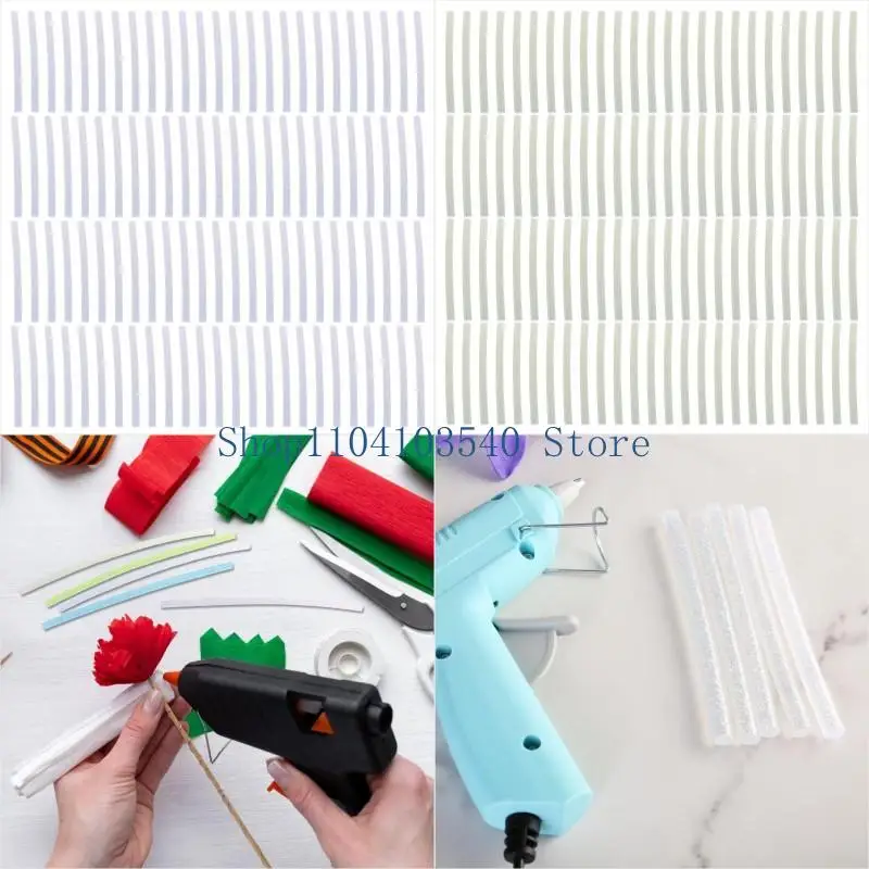 

02DC 100 Pack Mini Hot Melt Adhesive Sticks, 7x100mm, Suitable for Artistic Bonding Crafting and Home Repairs, Multi Coloured