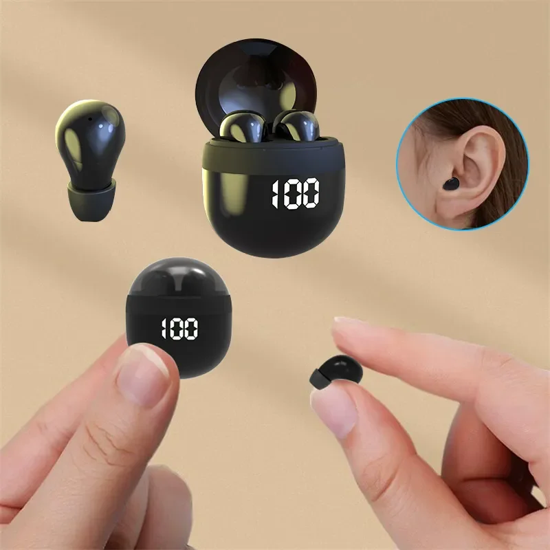 

Invisible Headphones TWS Mini Earphones Wireless Bluetooth 5.3 Earbuds with Microphone Noise Reduction In-Ear Headset for Xiaomi