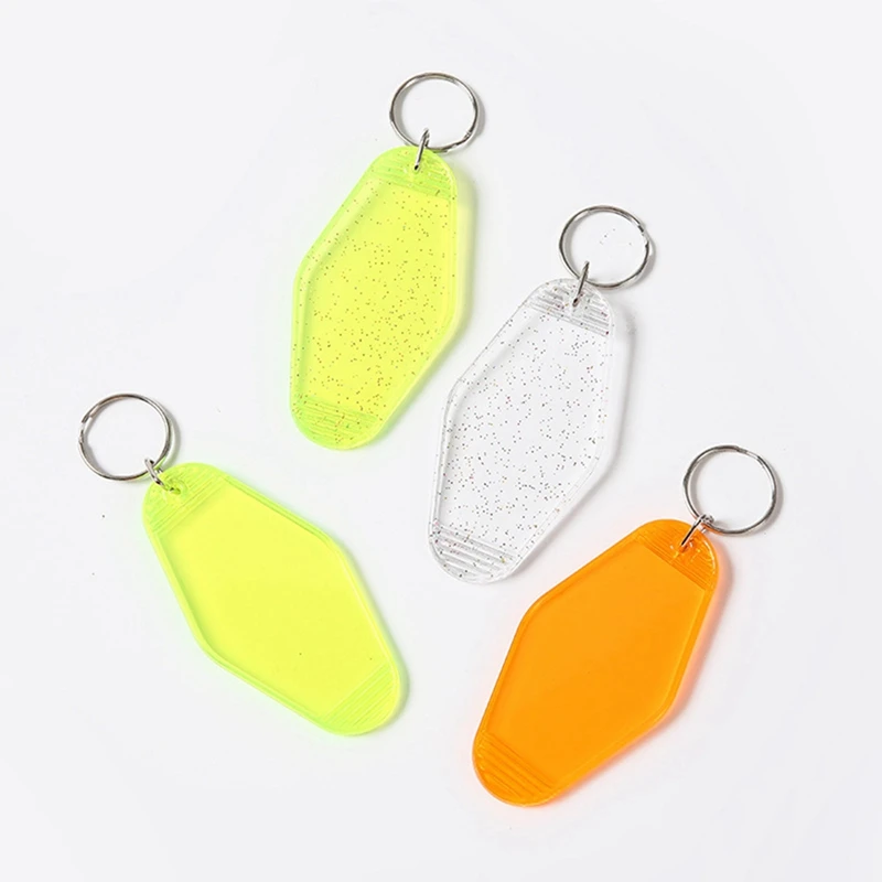 DIY Blank Plastics Hotel Motel Key Chains Tag Pendant Keychain Keyring Mail Box Gifts Plastics Chains Plastic Decoration