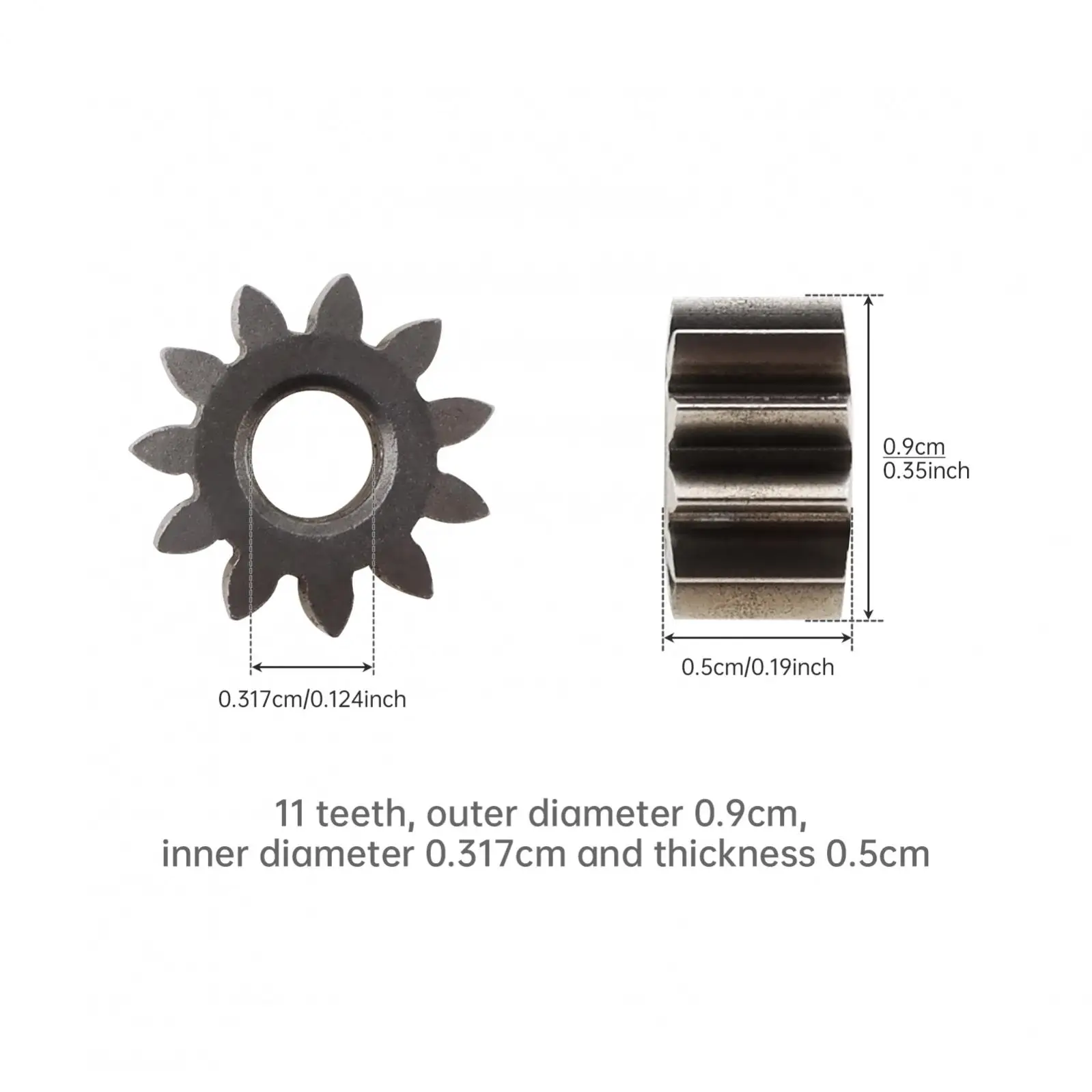 11 Teeth Replaceable RS550 DC Motor Gear 10.8V 12V 14.4V 16.8V 18V 21V 25V 11 Teeth RS 550 DC Motor Gear