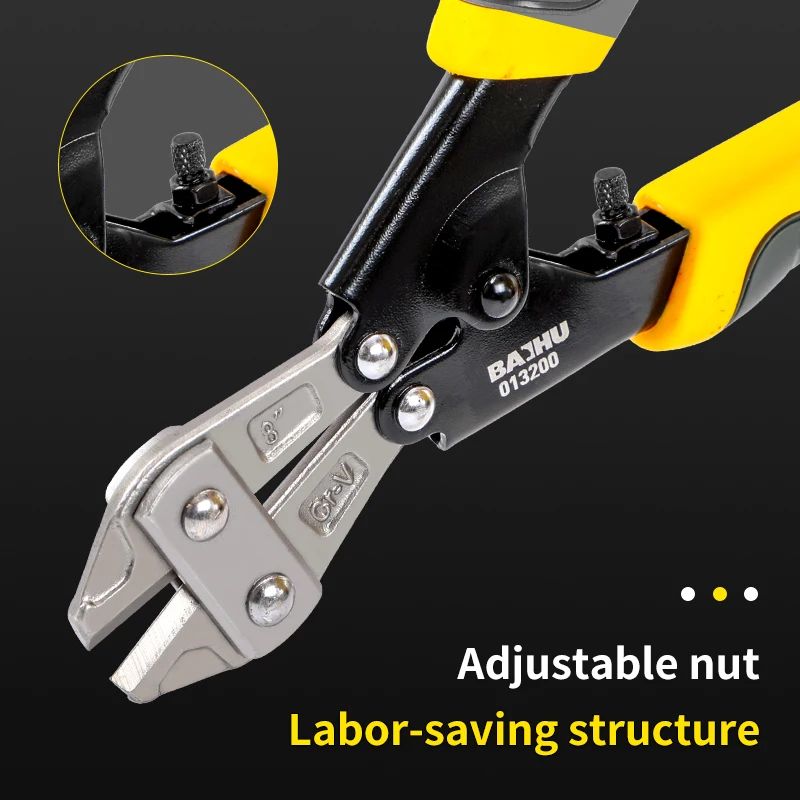 

Industrial-grade 8 Inches Bolt Cutters Heavy Wire Cutting Pliers Multi-function Flat Nose Wire Clippers Household Hand Tool