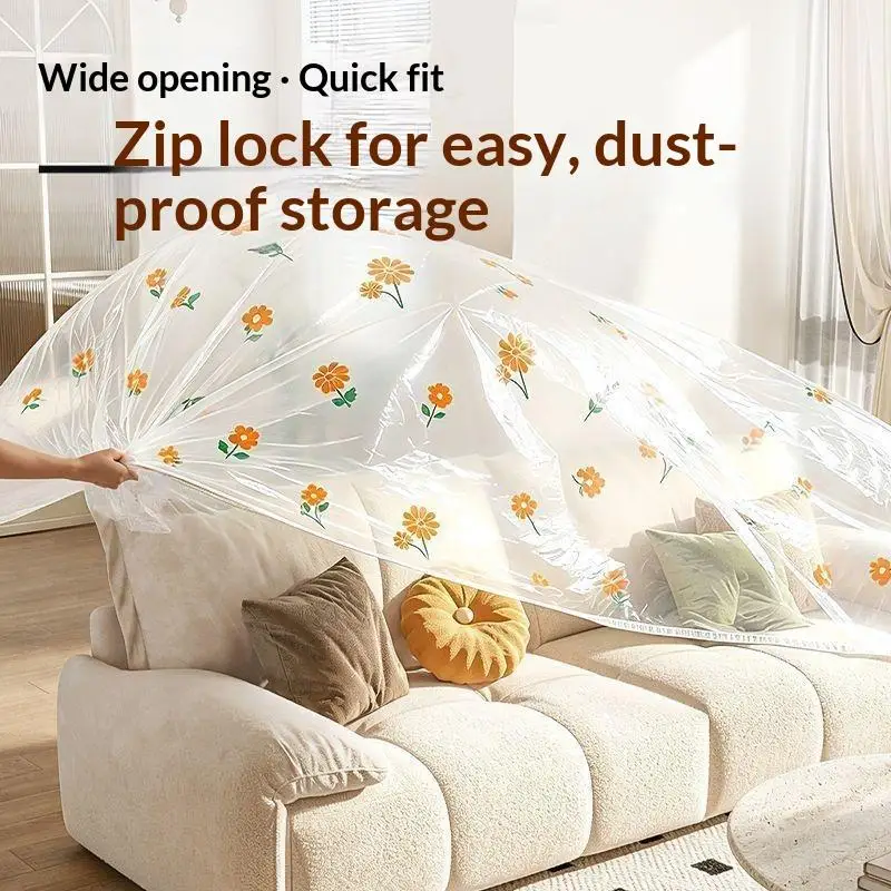 Disposable Bed Dust Cover Waterproof Thick Plastic Elastic Edges for Kids Sleepover Slumber Party Use 1Pc