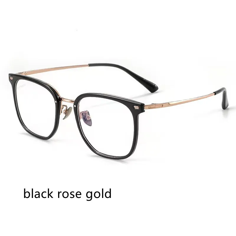 

53mm Ultra Light Square Eyeglasses Frame For Men And Women Titanium Flexible Legs With TR90 Rim Eyewear Spectacles Frame 6603