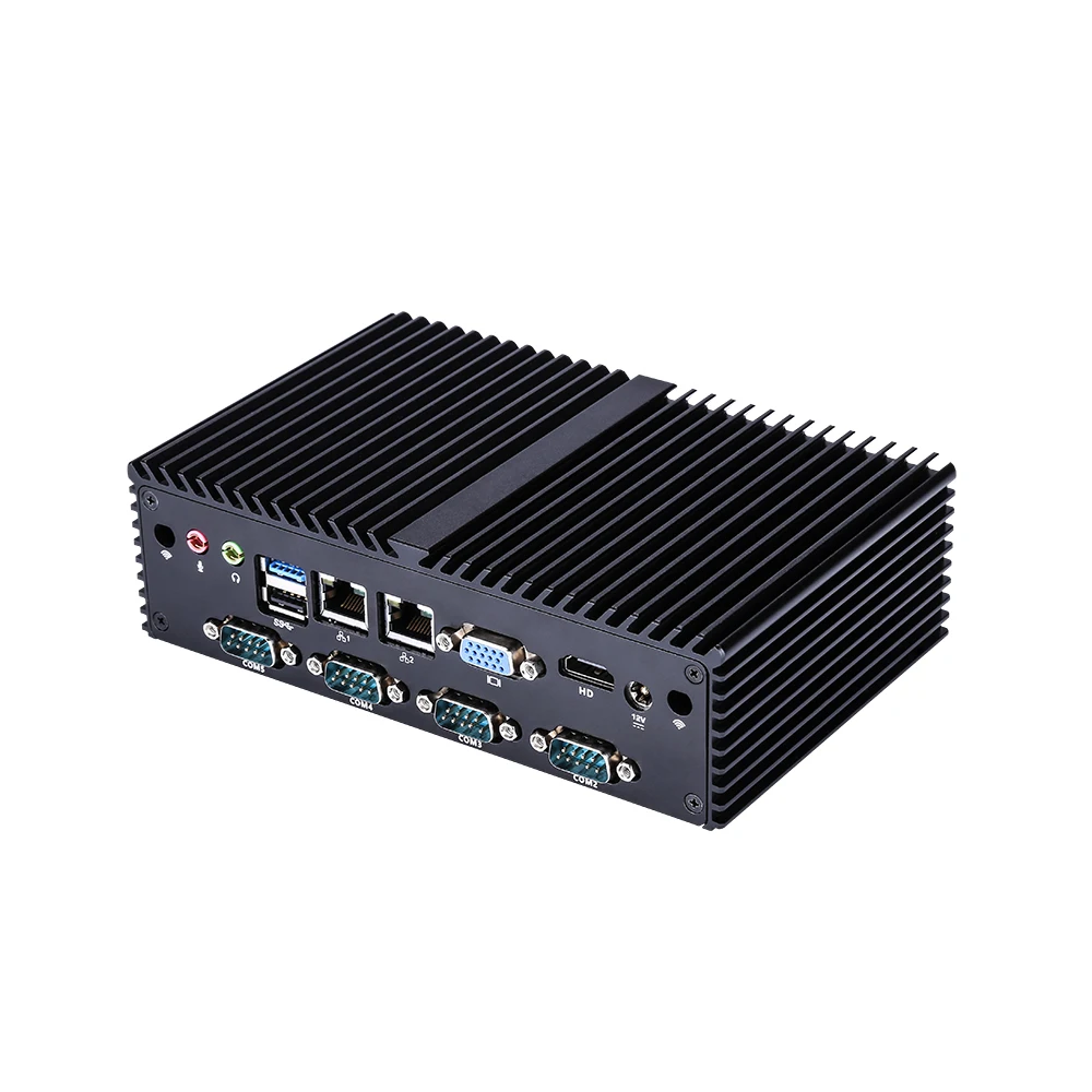 Qotom-Mini PC Q190X J1900 Q192X N2920, procesador SOC de baja potencia, 7 COM, 2 LAN, sin ventilador, para casa/oficina/Banco