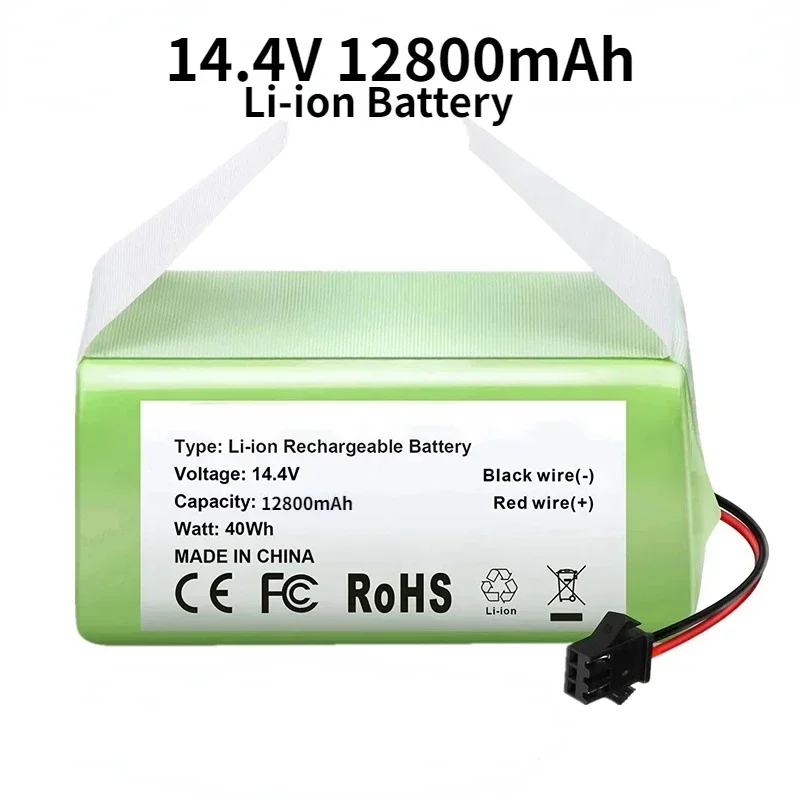 Batería de iones de litio original para Conga Excellence, 14,4 V, 2600mAh, 950, 990, 1090, 1790, 1990, Deebot N79S, N79, DN622, Eufy, Robovac 11S, 12x500