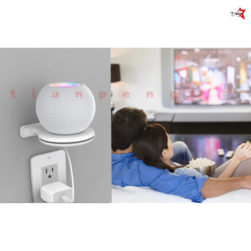 WYORESY For  HomePod Mini Wall Mount Bracket Dedicated Smart Speaker Base Hidden Cable Storage Wall Hanging Equipment