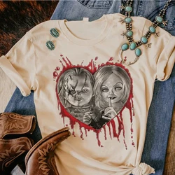 Camiseta de fantasma de terror de Halloween de Satán para mujer, ropa divertida con gráfico de cómic japonés para chica superior