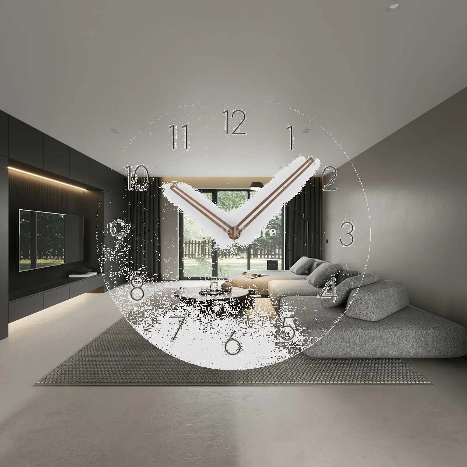 Clock 11 Inch Silent Modern Wall Clocks Battery Powered Sweep Movement Clocks for Kitchen Bedroom Decor