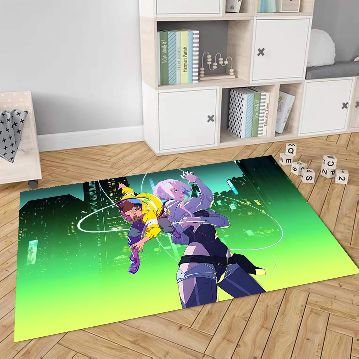 Anime Game C-Cyberpunk E-Edgerunners mat for Living Room Bedroom Home Sofa Decoration Balcony Washable Rug Home Decor