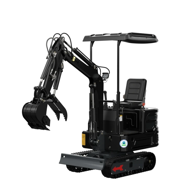Mini excavadora de orugas todo terreno con motor con certificación EPA de 13,5 caballos de fuerza de 1 tonelada