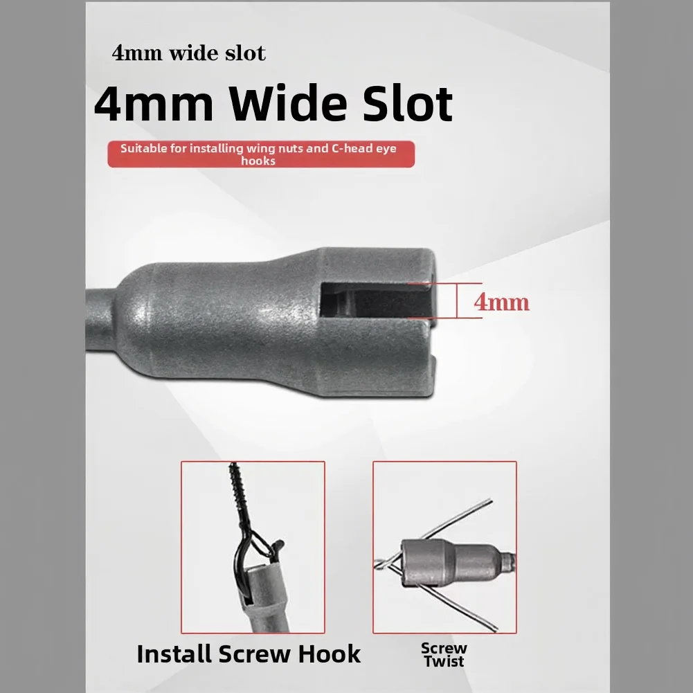 Alloy U Shaped Wing Disc Sleeve 1/4 Inch Hex Shank For Butterfly Bolt Screwdriver Socket Adapter Tool