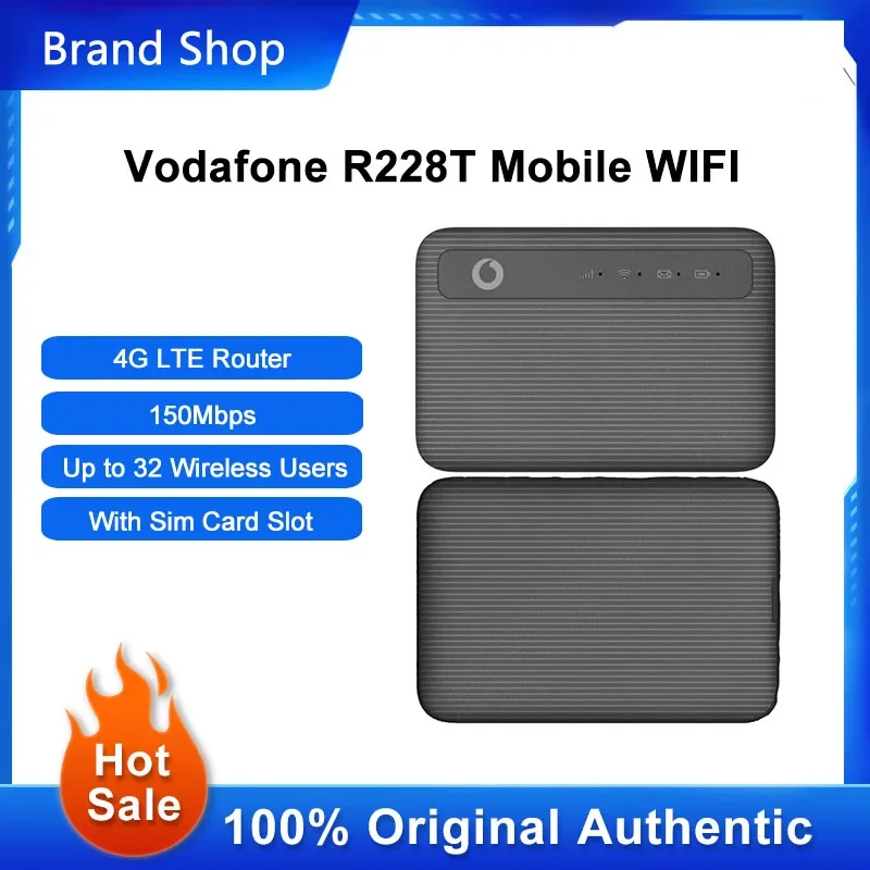 

Vodafone R228T Mobile WIFI Router 150Mbps 4G LTE Wireless Pocket Hotspot Portable Network Repeater With Sim Card Slot