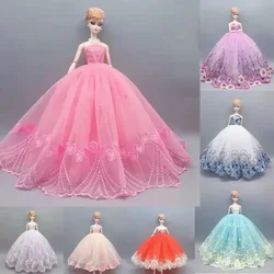 1/6 boneca roupas para barbie vestido para roupas barbie floral rendas vestidos de casamento vestido de festa roupas 11.5 