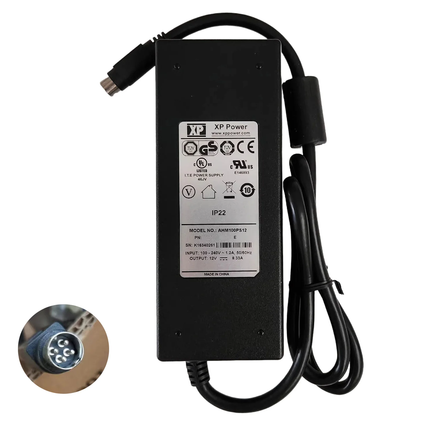 

Genuine 12V 8.33A 100W 4PIN XP AHM100PH12 10009518-A Power Adapter Charger For Synology DS916 DS415 NSA Power Supply Charger