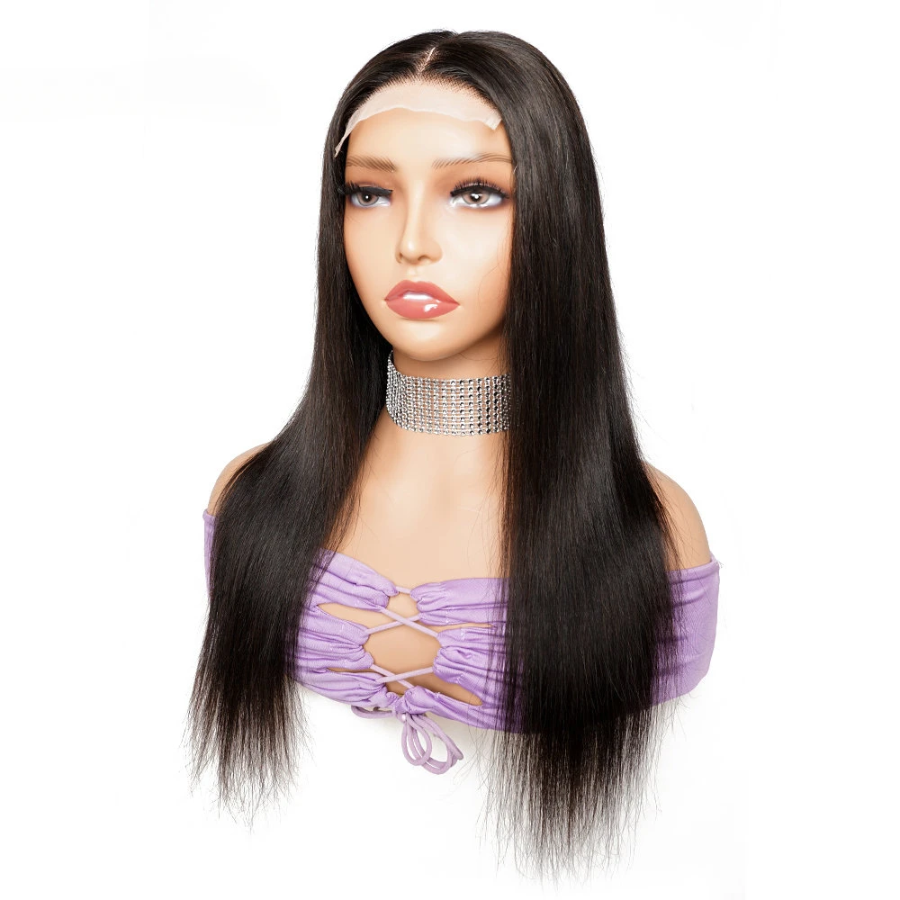 180% Density Bone Straight 13x4 Lace Front Wig Transparent 4x4 Lace Closure Wig Natural Color Human Hair Wigs For Women