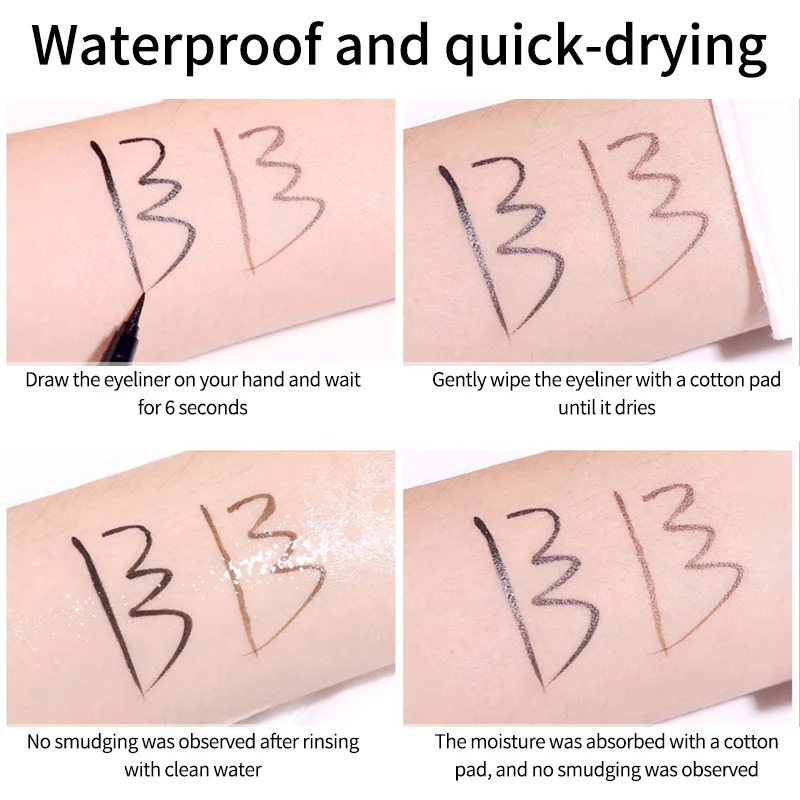 Eyeliner Long-lasting Non-fading Waterproof Non-smudged Easy To Color Suitable for Beginners Eyeliner Liquid Pencil Pen Makeup