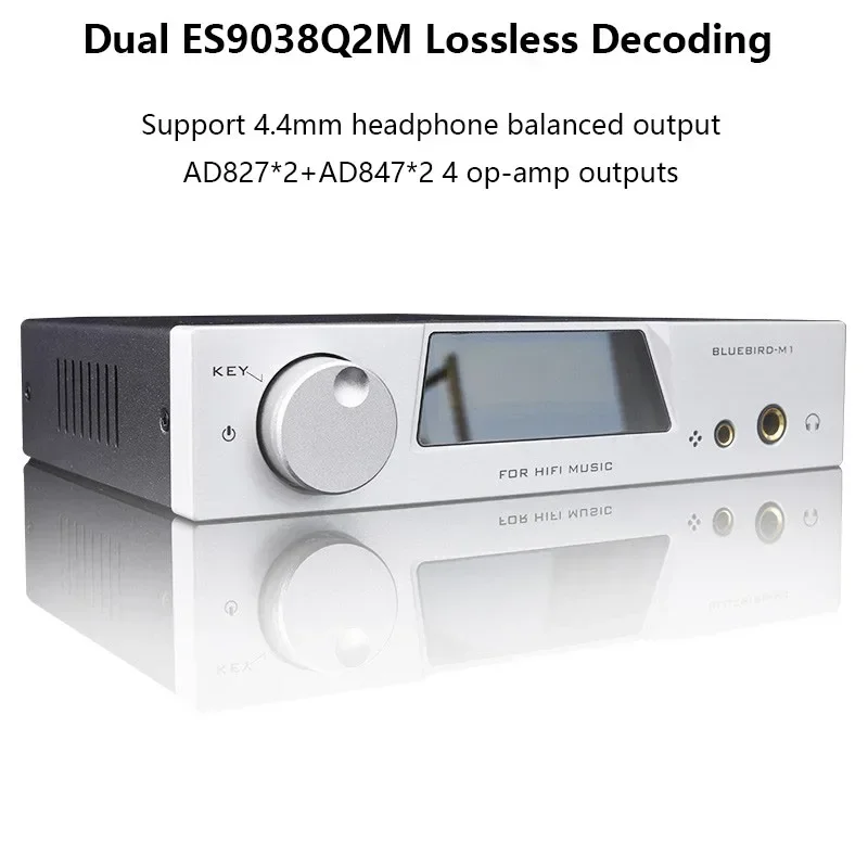 Audiophile Audio Decoder QCC5125 Bluetooth 5.1 Dual ES9038Q2M DAC DSD512 Decoder HIFI Digital To Analogue Converter AMANERO USB