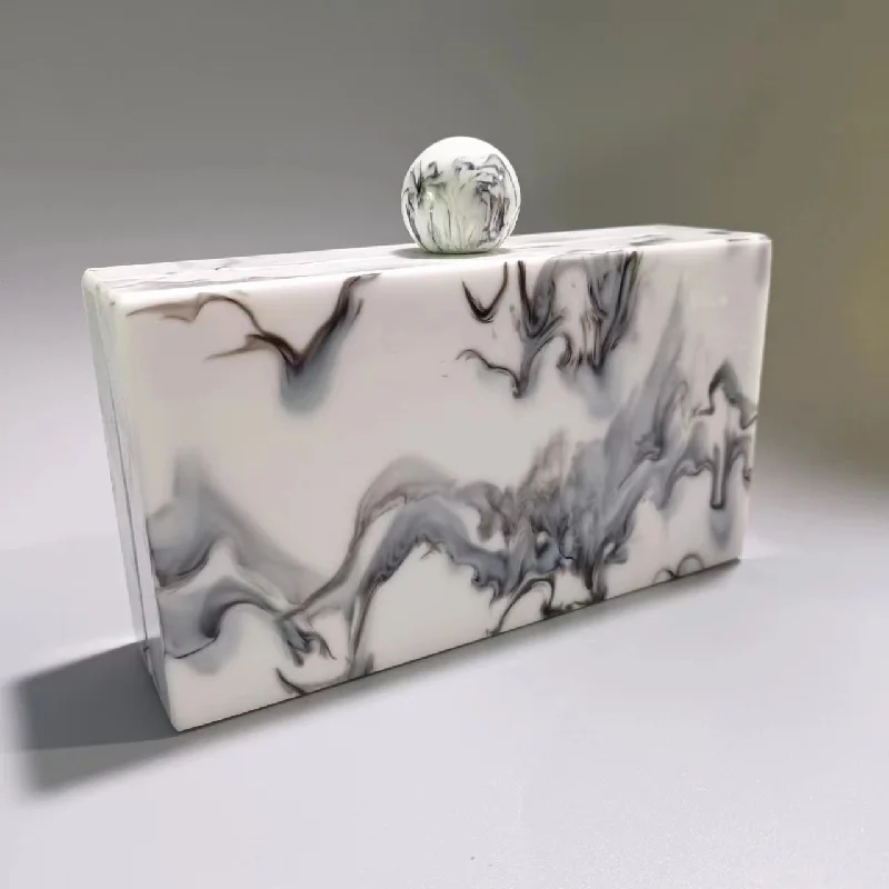 Marble Shoulder Bags Luxury Fashion Dinner Bag Wedding Crossbody Acrylic New Clutch Leisure Clutches Purse Women Evening Pouch