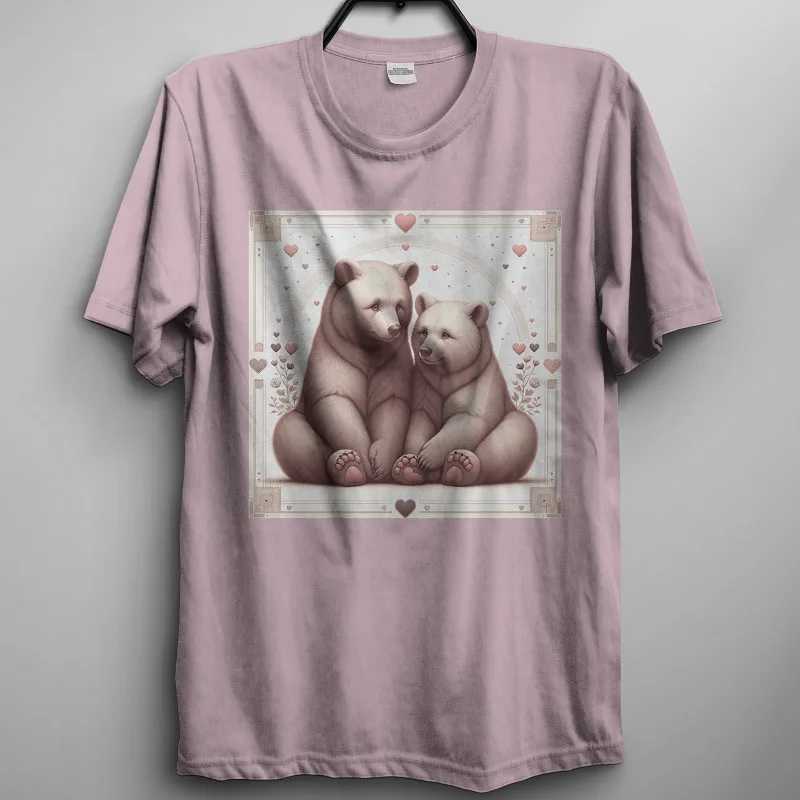 

Bear Love In Pink Valentine Day Embrace New Light Pink Full Size T-Shirt