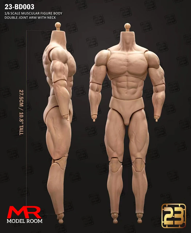 23TOYS 23-BD001 1/6 Scale Male Soldier Joint Body 23.5cm - 27.5cm