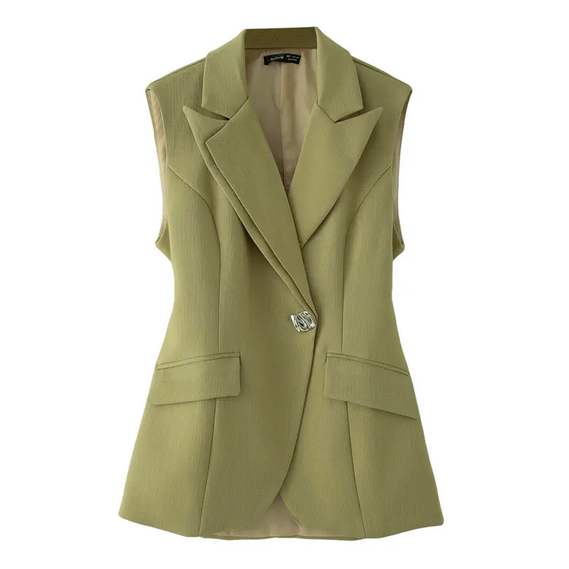 Sommer 2025, schmale Passform, Svel-Design, Bal, unregelmäßige Anzugweste, Jaet Faionable Commuting Sle, reine Farbe