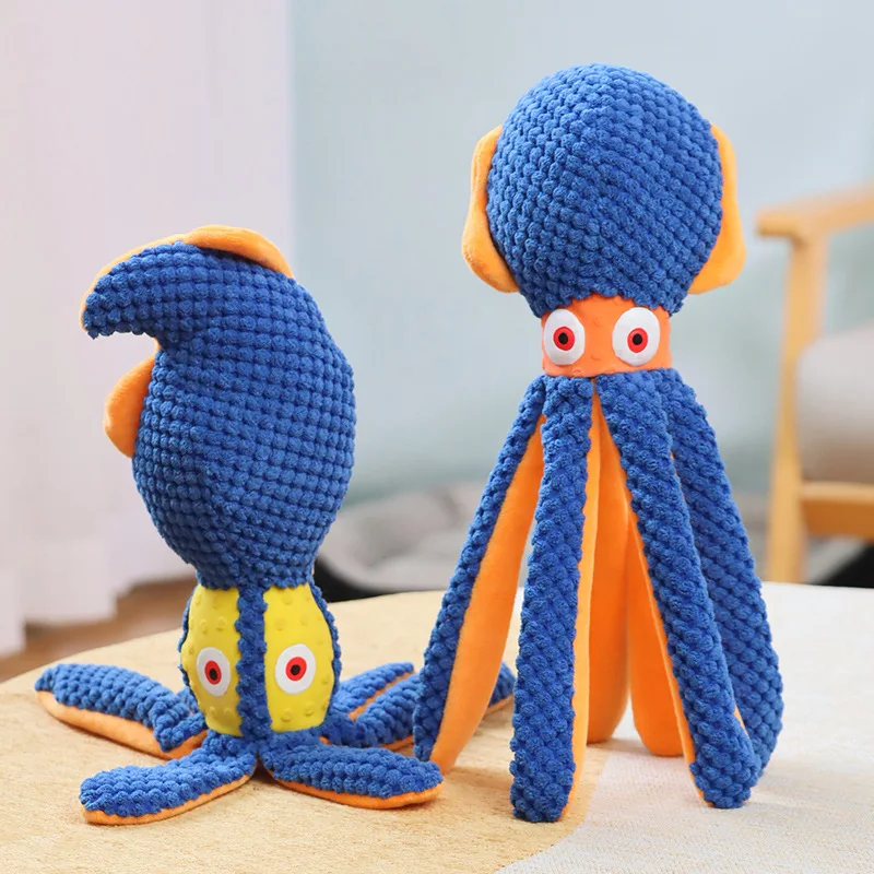 Dogs Interactive Toys Plush Dog Toys Octopus Squeaky Dogs Toys For Teething Soft Durable Interactive Pets Chew Toys Puppies 2024