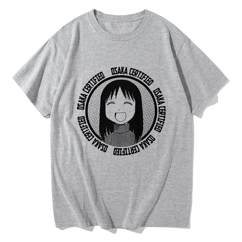 250 جرام الوزن الثقيل القطن الخالص تي شيرت رجالي Harajuku Kawai تي شيرت عالية الجودة أنيمي Azumanga Daioh ريترو القطن تي شيرت تي شيرت علوي