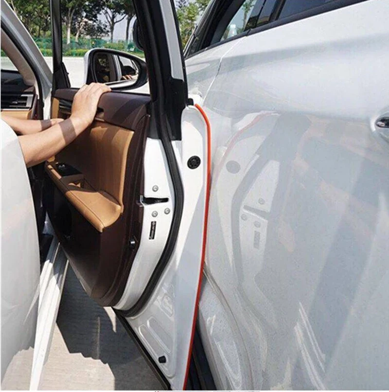 2/5/10M Auto Tür Rand Scratch Protector DIY Trim Streifen Schutz Abdeckung Streifen Rolle Chrom Styling form Trim Streifen – Detail 2