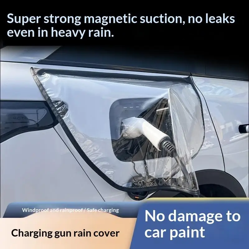 For Electric Vehicle Electric Car Charger Cover Outdoor Car Charging Port Rain Cover Waterproof Charging Plug Protection