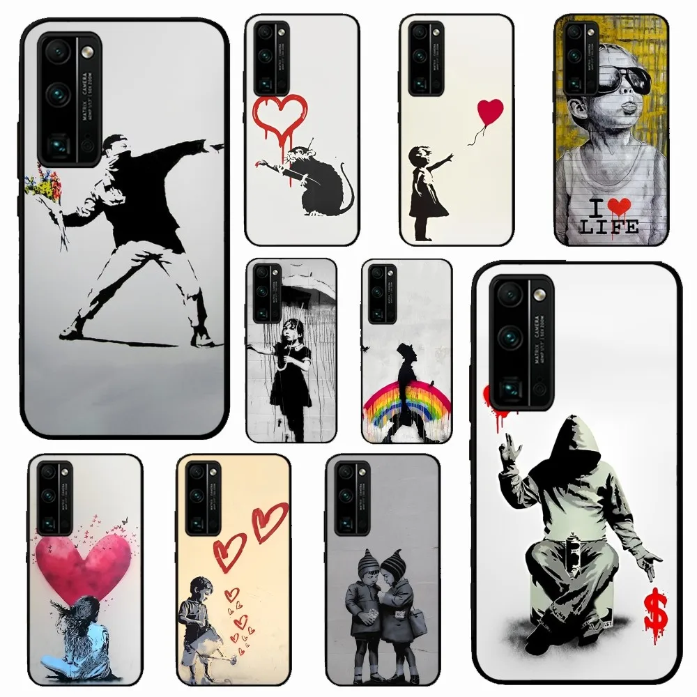 

Graffiti Artist Banksy Phone Case For Huawei Honor 10 Lite 9 20 7A 9X 30 50 60 70 Pro Plus Soft Silicone Cover