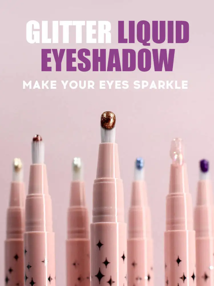 MLSMILE Setole Glitter Ombretto liquido Pennello Crema Shimmer Evidenziatore Gel per trucco Viso Corpo Illumina Contorno naturale