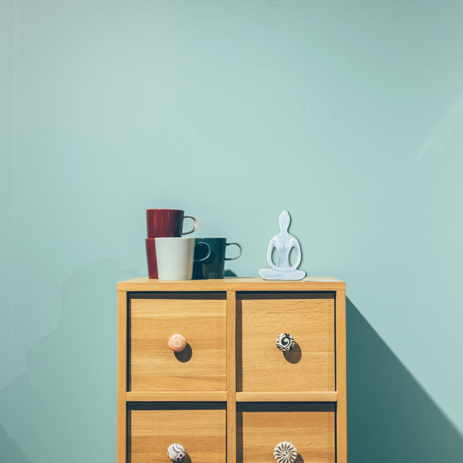 

Ceramic Yoga Statue Decor Premium Craftsmanship Zen Sculpture for Home Office Desk Shelf Living Room Decoration Gift