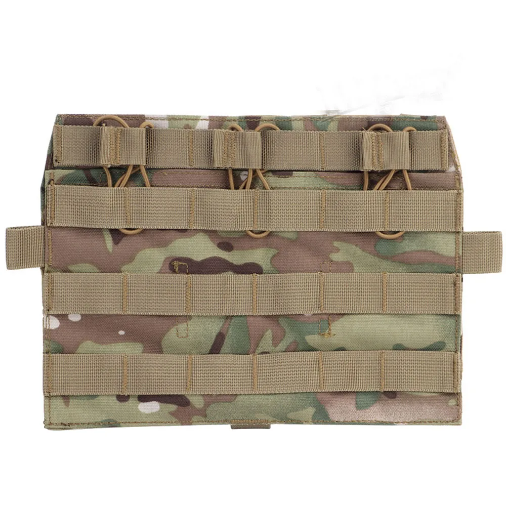 Molle M4 kantong Triple Mag luar ruangan, tutup dapat dilepas JPC2.0 AVS rompi luar ruangan Panel depan