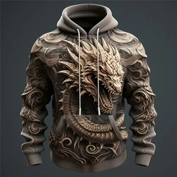 Sweats à capuche College dragon 3D pour hommes, Hip Hop, Streetwear Harajuku, Pull décontracté, Printemps, Automne, Nouveau