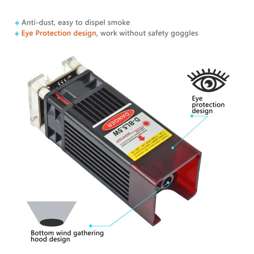 Imagen 2 del producto Módulo láser cubierta de protección ocular magnética capucha de recolección de viento para corte de grabado 21mm/27mm