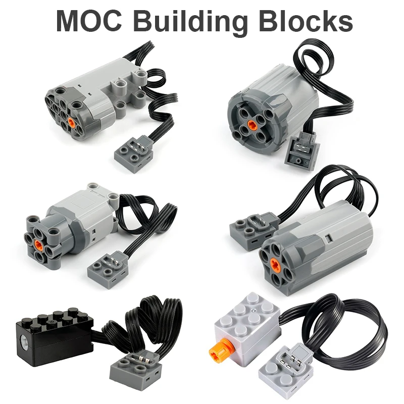 Silnik Mikro Drive MOC Technocal Klocki Części Mini Silniki DIY Modyfikowane Klocki Zabawki Model Akcesoria Kompatybilne z Lego