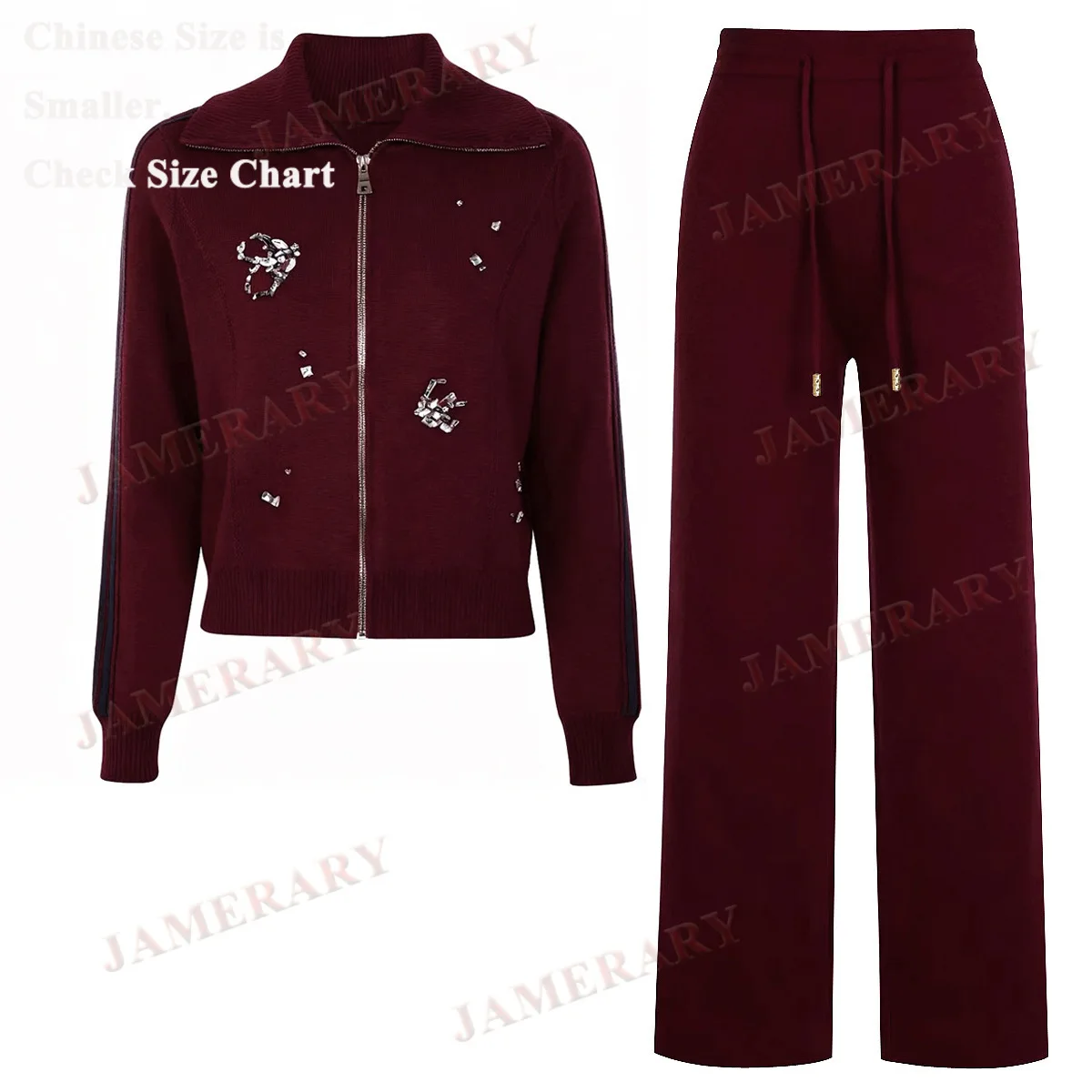 

Качественный осенний вязаный комплект из двух предметов, женский свитер на молнии, кардиганы, куртка, длинные брюки, тонкие длинные брюки, комплект из 2 предметов, весенний костюм