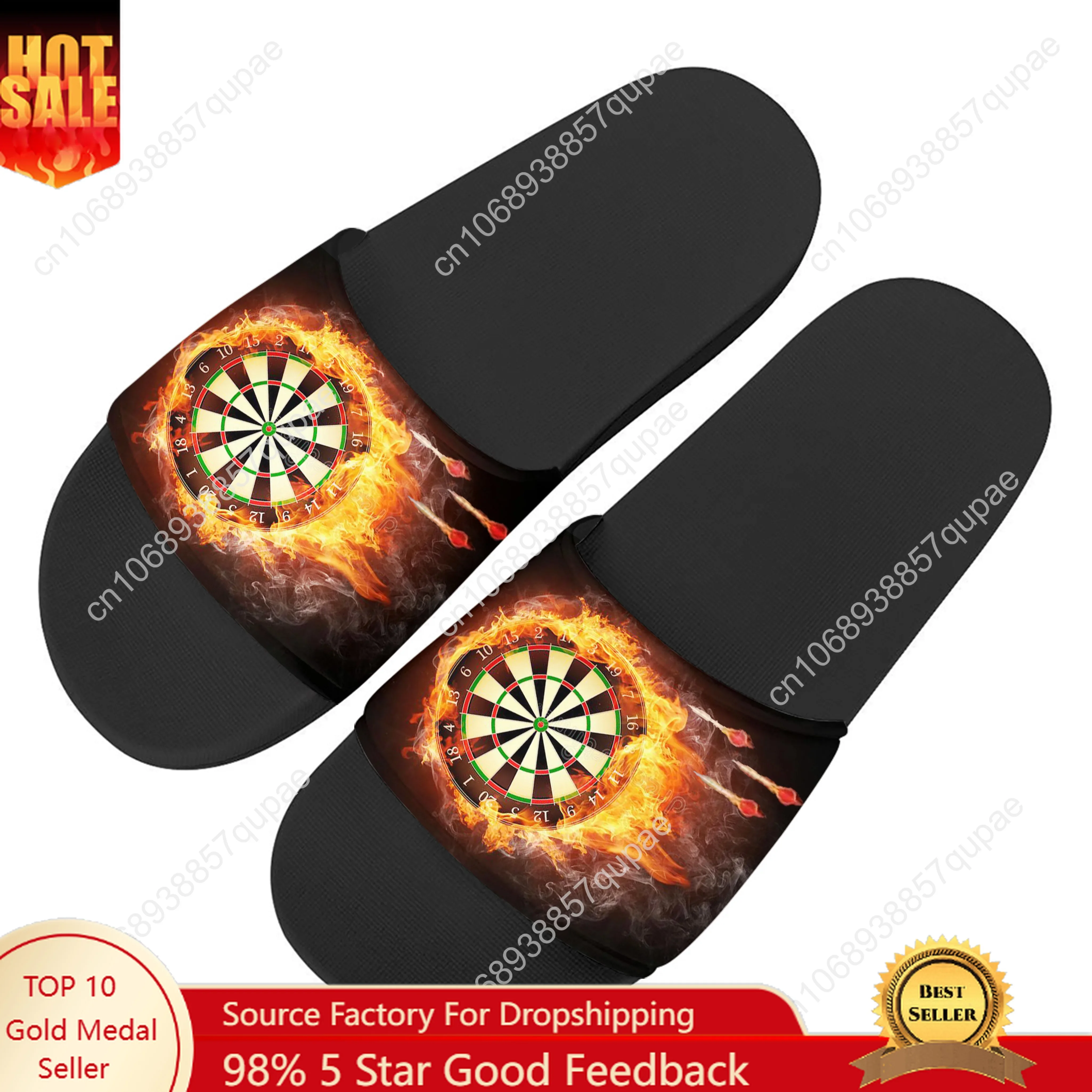 Love Gift Darts Player Sports Shoes Slippers Home Water Shoes Men Women Teenagers Beach Pool Sandals Custom Summer Slipper