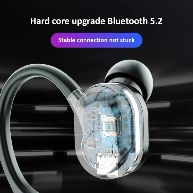 Wireless Bluetooth Headset V5.2 Wireless Earbud in-Ear Headphones Single Earphones Waterproof Running Office Business Headphones