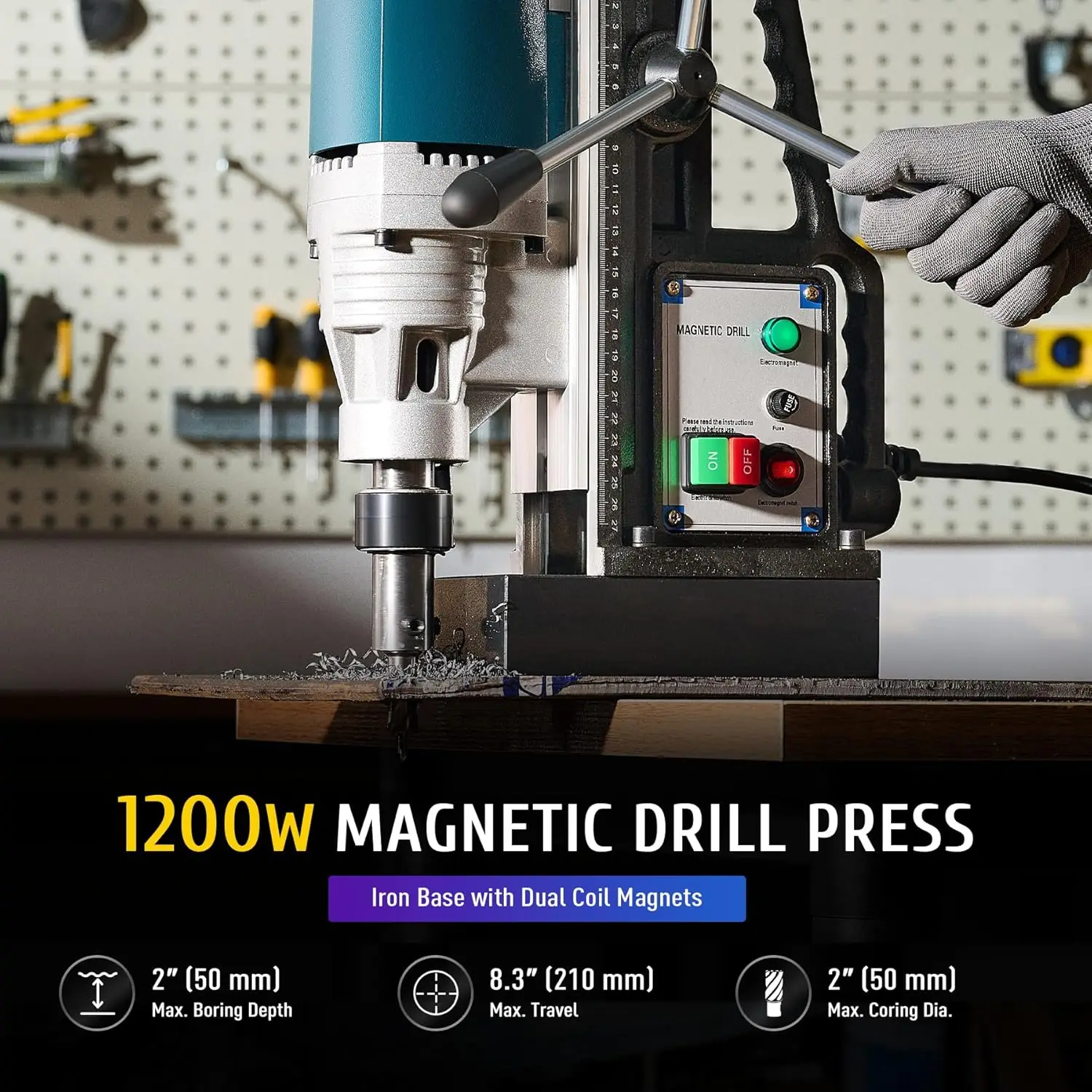 Mag Drill Press, Portable Magnetic Drill Press with 2